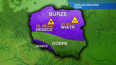 Prognoza pogody TVN Meteo dla kierowców na dzień