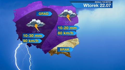 We wtorek zagrzmi w wielu regionach Polski