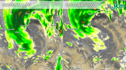 Prognoza opadów na czwartek