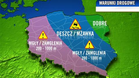 Prognoza pogody TVN Meteo dla kierowców na dzień, 28.12