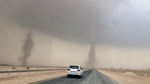 Bliźniacze tornada w Katarze