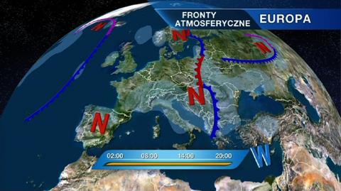 Europa przedzielona frontem atmosferycznym