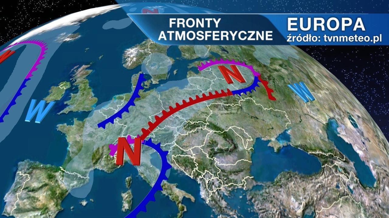 Masy Powietrza Kształtujące Pogodę W Polsce Pogodę w Polsce kształtuje deszczowo-burzowy front - TVN Meteo