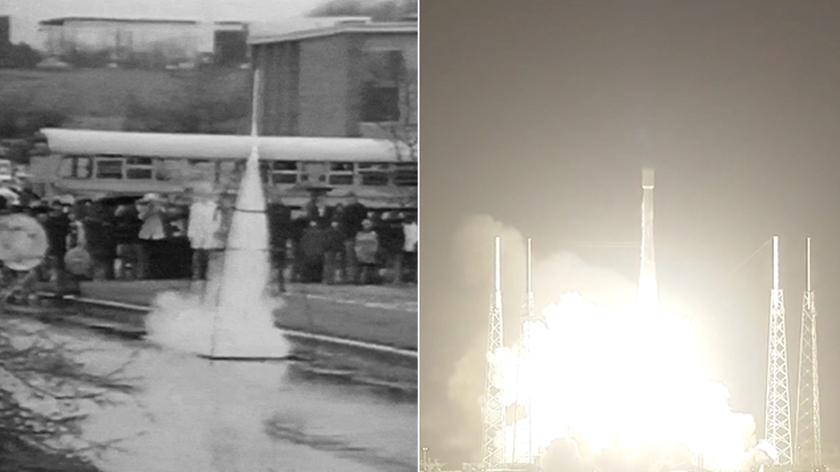 Start rakiety sprzed 90 lat i w czasach współczesnych