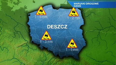 Prognoza pogody TVN Meteo dla kierowców na dzień