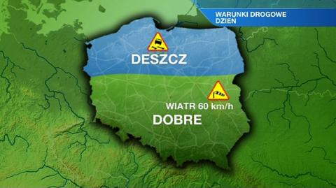 Warunki drogowe w ciągu dnia