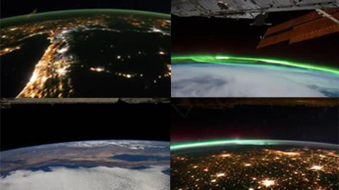 Widok typu "time lapse" z pokładu ISS (youtube.com)