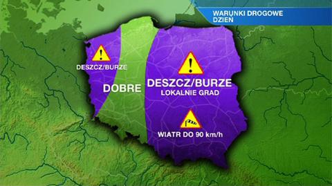 Prognoza pogody dla kierowców na dzień 