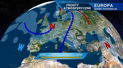 fronty atmosferyczne nad Europą