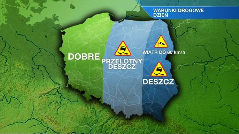 Prognoza pogody dla kierowców na poniedziałek 13.08