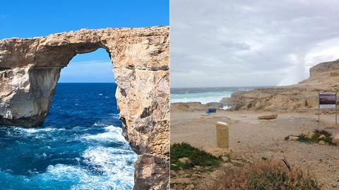 Runął słynny most skalny na Malcie