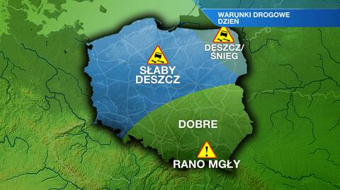 Deszcz pogorszy warunki na drogach. Warto zachować ostrożność 
