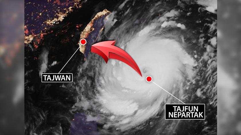 Tajfun Nepartak uderza w Tajwan