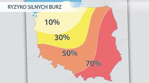 Poniedziałkowe burze nie zanikną