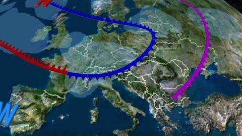 Polska pod wpływem frontu atmosferycznego (TVN24)