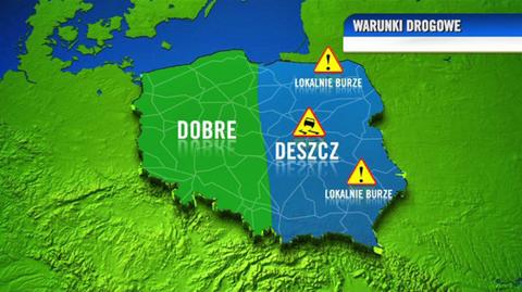 Burze na wschodzie, chłód na zachodzie