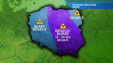 Warunki drogowe w dzień 4.06