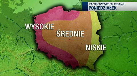 Ryzyko wystąpienia burz w najbliższych dniach