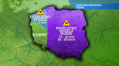 Warunki drogowe na czwartek