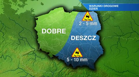 Warunki drogowe w niedzielę 1.06
