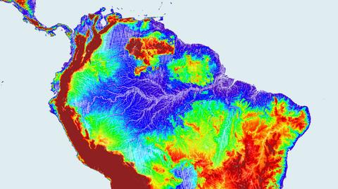 Rozkład opadów w Amazonii