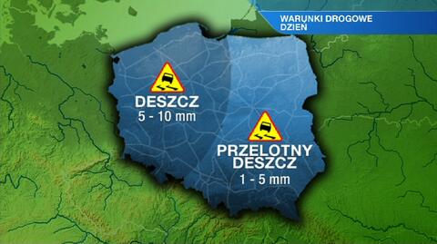 Warunki drogowe w niedzielę