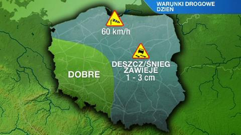 Warunki drogowe w ciągu dnia