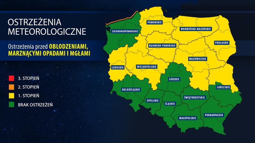 Oblodzone drogi w Polsce