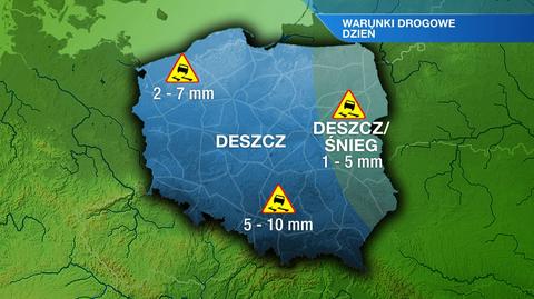 Warunki drogowe w poniedziałek 17.03