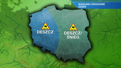 Warunki drogowe w dzień 30.11