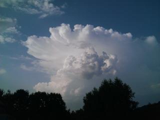 Cumulunimbus nad Krakowem (widok z Wrząsowic)