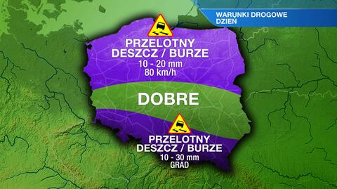 Warunki drogowe we wtorek 22.07