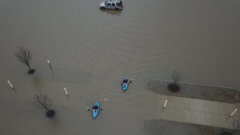 Powodź w miejscowości Elkhart w USA