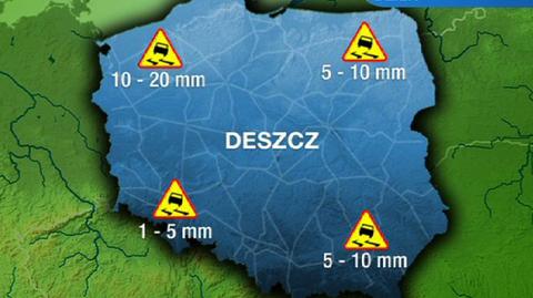 Warunki drogowe w poniedziałek 