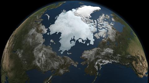 Pokrywa lodowa w Arktyce od 1984 do 2016 roku