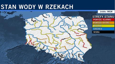Alarm przeciwpowodziowy na Dolnym Śląsku (TVN24)
