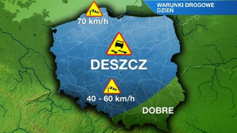 Warunki drogowe w dzień 10.03