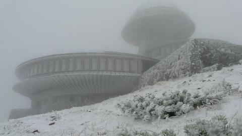 Pierwszy śnieg na Śnieżce (TVN Meteo)