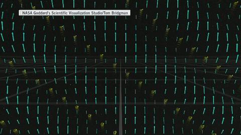 Dźwięki z Kosmosu - fale plazmy (NASA/ Goddatd's Scientific Visualization  Studio/Tom Bridgman/soundcloud.com)