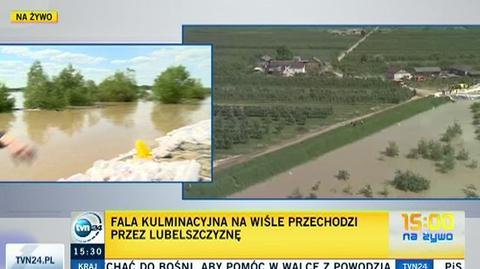 Fala kulminacyjna na Lubelszczyźnie. "Jest spokojnie, przybywa 1-2 cm na godzinę"