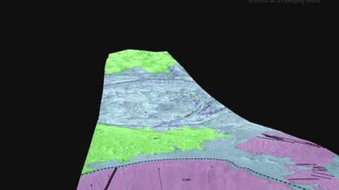 Geologiczna mapa największego kanionu na Marsie