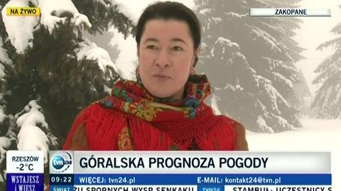 Hanka Rybka, góralka i artystka o tym, jaka będzie zima w tym roku (TVN24)
