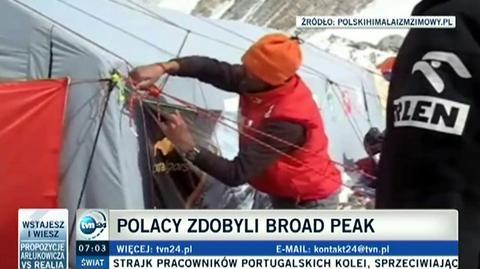 Himalaiści mają problem z zejściem z Broad Peak (TVN24)