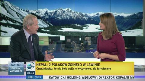 Janusz Onyszkiewicz, prezes Polskiego Związku Alpinizmu o nepalskiej tragedii