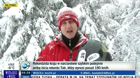 Jędrzej Dobrowolski opowiada o rekordzie (TVN24)