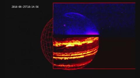 Jowisz zeskanowany kanałem podczerwonym (NASA)