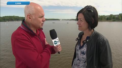 Justyna Szostek opowiada o regatach na Jeziorze Jeziorak