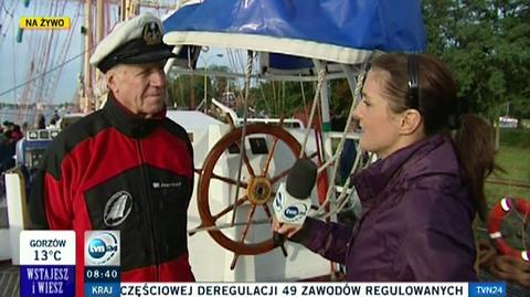 Kapitan Krzysztof Baranowski o Szkole pod Żaglami (TVN24)