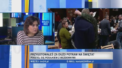 Maria Skołożyńska o akcji "Podziel się posiłkiem z bezdomnymi"