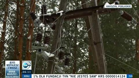 Mazowsze: jeszcze 5 tys. odbiorców bez prądu (TVN24)